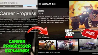 GTA Online - New Career Progresser Explained *Free Cars/Exclusive Clothing*
