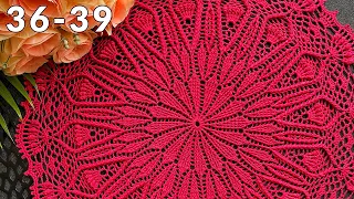 Crochet doily, Lily, 36-39