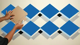 OPTICAL ILLUSION 3D WALL PAINTING IDEAS || HOW TO MAKE 3D WALL ART EFFECT | CAT TEMBOK KREATIF 3D