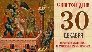 30 Декабря. Православный календарь. Икона Пророка Даниила и  трёх Святых отроков.