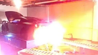Nissan GT-R Shooting Flames on Dyno