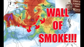 SMOKE WEATHER briefing with monster smoke plume from Dixie Fire, CA invading Colorado this morning!