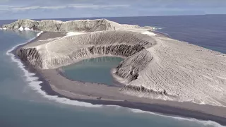 New Pacific island being formed from ash in Tonga - timelapse video