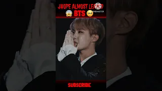 JHOPE ALMOST LEAVED BTS 😨 JHOPE EMOTIONAL PAST 🥺 #jhope #bts #kpop #taehyung #shorts