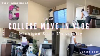 College Apartment Move in Vlog 2022〡Michigan State University
