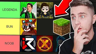 TIER LIST CU YOUTUBERI *ROMÂNI* DE MINECRAFT