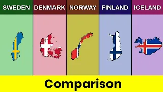 Sweden vs Denmark vs Norway vs Finland vs Iceland | Comparison | Nordics |  Data Duck 2.o