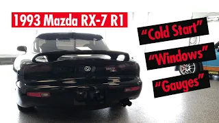 1993 Mazda RX7 FD R1 Cold Start - Window Demo - Gauges While Driving