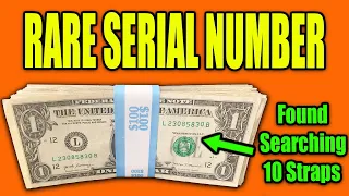 Looking Through Bank Straps for Rare Serial Numbers - See My Fancy Serial # Hunting Finds