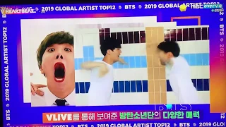 BTS got Global Artist Top 12 @ 2019 VLIVE Awards V Heartbeat