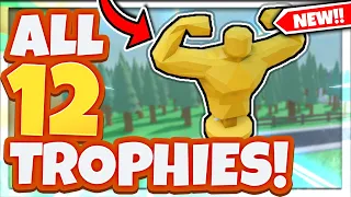 ALL *12* TROPHY LOCATIONS In Roblox Bulked Up!