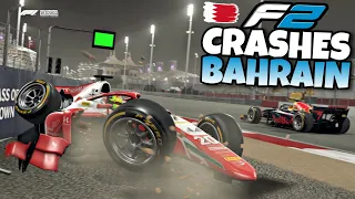 REALISTIC F2 CRASHES BAHRAIN GP!