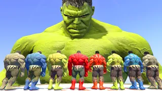 The Hulk Incredible vs Blue Hulk, Red Hulk, Grey Hulk - What If