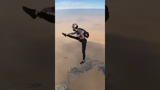 Live the view when skydiving ||Girls stunt | #adventure #top #shorts #skydive #viral #trending #trip