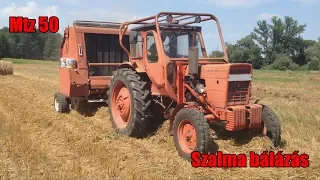 Szalma bálázás | Mtz 50, Hesston 5580