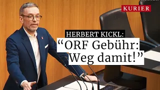 "Mainstream Medien": Herbert Kickl nutzt ORF-Debatte für Wahlkampf