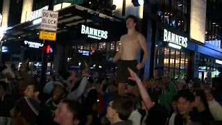 Watch Celtics fans celebrate wild Game 6 win outside TD Garden