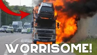 UNBELIEVABLE UK LORRY DRIVERS | Lorry Hits Low Bridge, HGV Gets Stuck, Lorry Ends Up, Exploding! #23