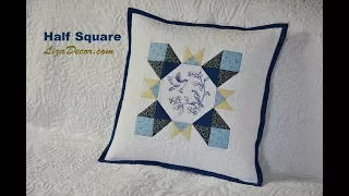 Patchwork Half Square - půlené čtverce, odšité rohy - LizaDecor.com