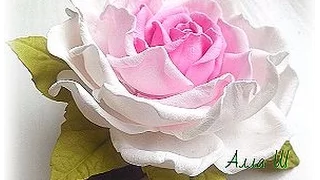 МК Простой способ изготовления розы из фоамирана с плоским основанием.