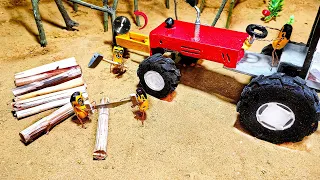 Diy tractor making wood Saw machine mini science project | Miniature Farm |