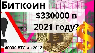 Биткоин $330000 в 2021 году если как в октябре 2015 показывает он и 40000 BTC из 2012