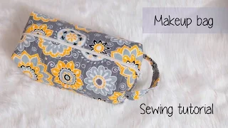 Quilted makeup/travel bag sewing tutorial