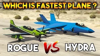 GTA 5 ONLINE : HYDRA VS ROGUE (WHICH IS BEST FIGHTER PLANE ?)