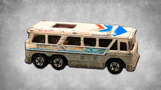 Hot Wheels Restoration - GREYHOUND BUS w/ Waterslide Decals