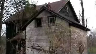 Amazing abandoned farm with old car, well, barn and house along Interstate in Pennsylvania