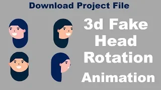 How to create fake 3d head rotation animation using after effects tutorial part-2