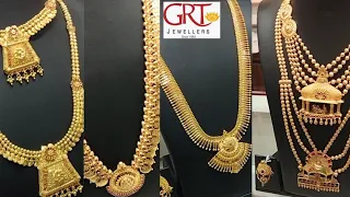 GRT Gold Haram Collection 24gram | Wedding Collection Gold Briha Haram Collection Kasu  Mullai Malai