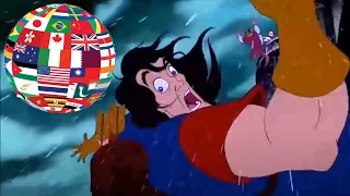 Gaston's death scream in 38 languages