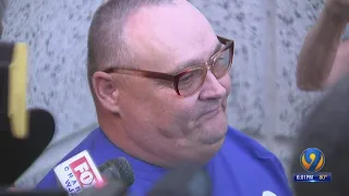 Mark Carver speaks after being released from jail on bond