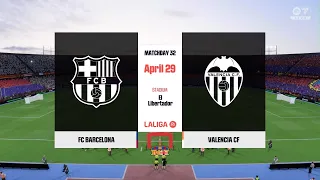 FC Barcelona vs Valencia CF - LaLiga - Matchday 33 | 29th April 2024 Full Match - FC 24