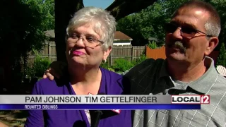 Brother and sister meet for first time after 57 years apart
