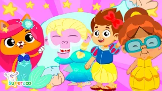 We sing Finger Family with the Superzoo Team | Princesses Version
