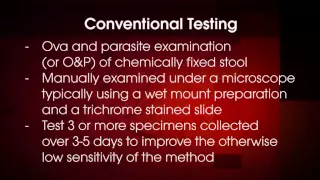 Spotlight on Testing: Molecular Diagnostics of Gastrointestinal Parasites