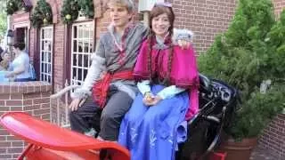 Tommy and Cat as Anna and Kristoff at Mickey's Not So Scary Halloween Party
