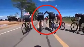 Thailandia, il ciclista scorretto prima spinge un rivale, poi ne fa cadere un altro