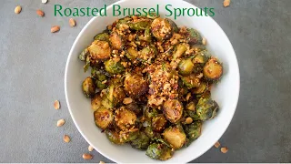 Roasted Brussel Sprouts | Roasted Brussel sprouts with garlic and peanuts