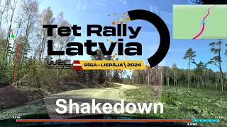 WRC Tet Rally Latvia 2024 Shakedown Cimdenieki recce onboard