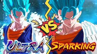 ULTRA VS SPARKING! VEGITO BLUE COMPARISON ( SIDE BY SIDE ) DRAGON BALL LEGENDS