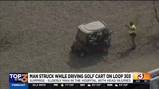 Man hit while driving golf cart on Surprise freeway