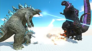 Godzilla Battle in Epic Arena | Growing Godzilla 2014 vs Growing Shin Godzilla - ARBS