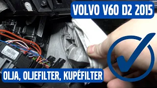 Serva din egen Volvo V60 D2, oljebyte och kupéfilter