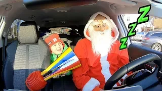 Santa Sleeping in My Car or Wake Up Santa Claus | Christmas Story by Timko Kid