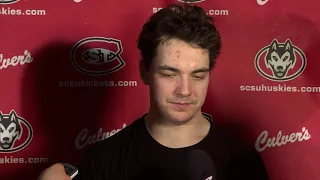 Post Game Interview SCSU VS Miami NCHC Playoffs