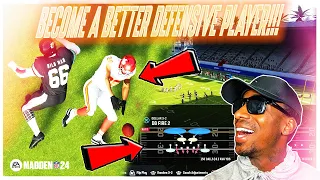 HOW TO BECOME A BETTER DEFENSIVE PLAYER in Madden 24!!