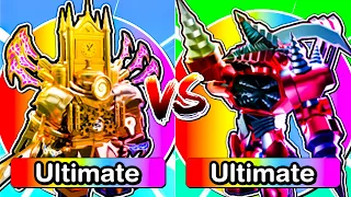 UPGRADED TITAN CLOCKMAN vs. UPGRADED TITAN DRILL MAN?! (Toilet Tower Defense)